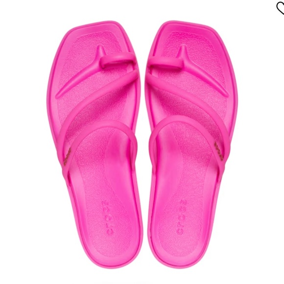 Crocs woman’s Miami toe loop sandal (pink crush) size 8 - Picture 3 of 6
